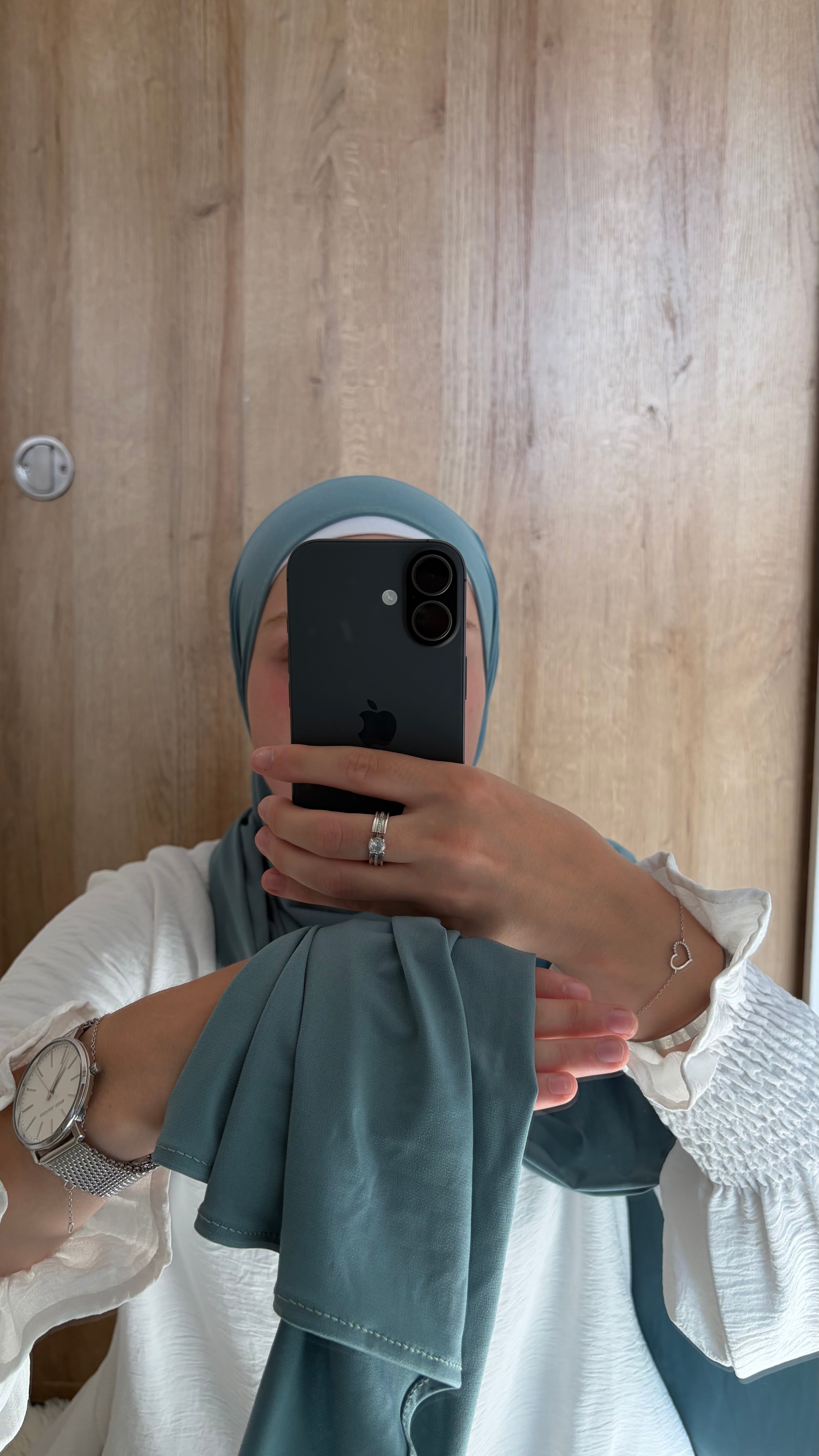Hijab jersey premium vert d’eau