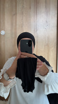 Hijab jersey frisée noir