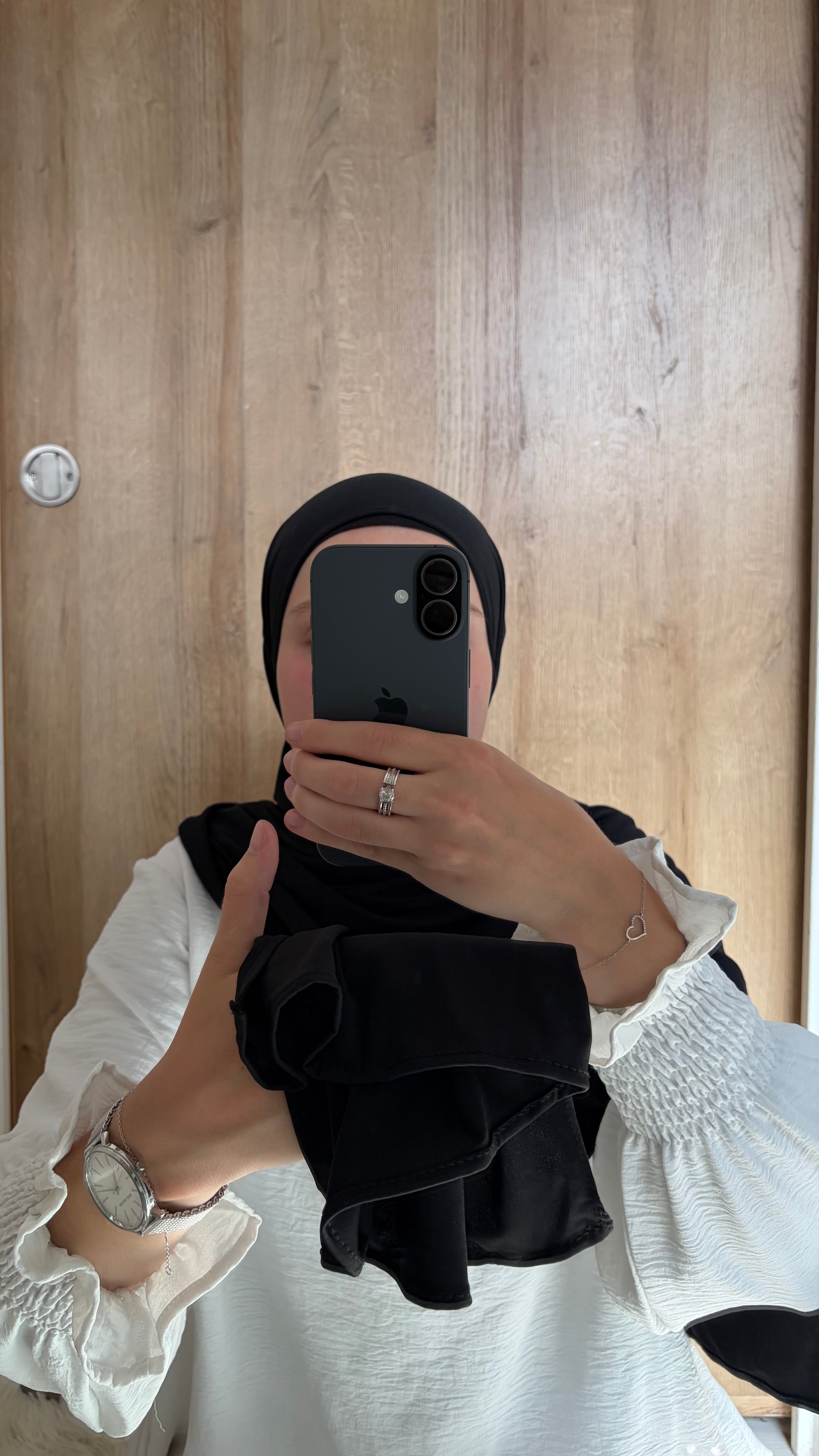 Hijab jersey premium noir