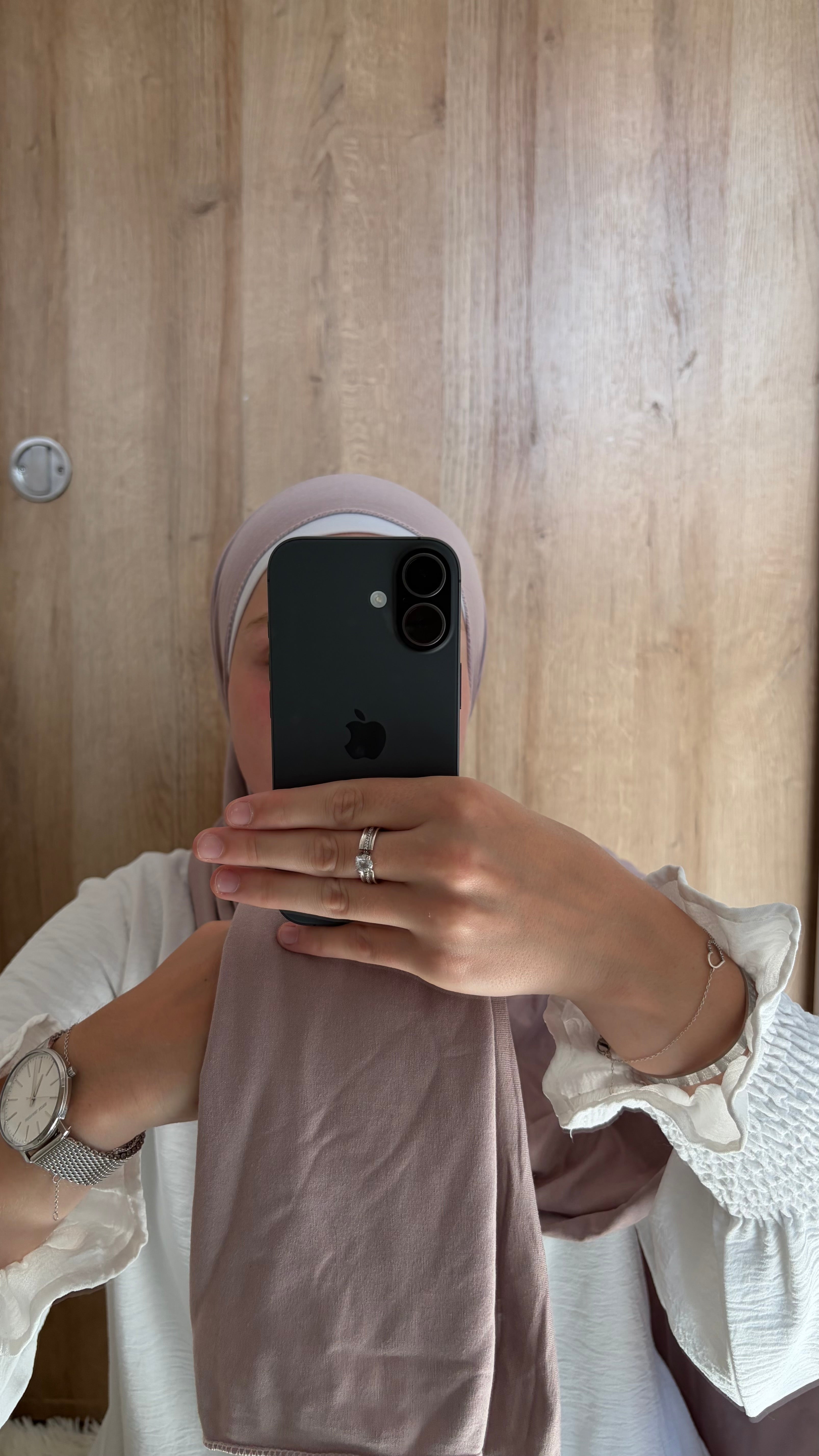 Hijab jersey rose thé