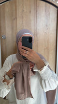 Hijab crêpe de luxe gris