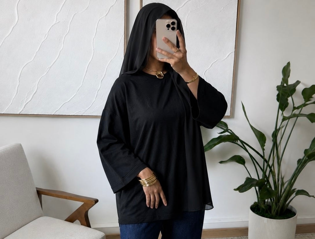 ✨ T-Shirt Amel Oversize Noir